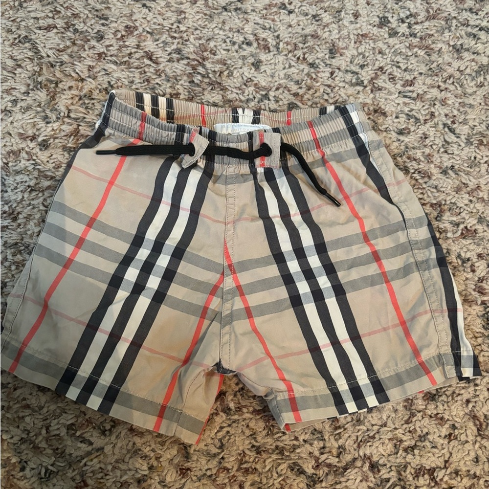 Baby boy 12-18 month Burberry swim trunks. Minimally used
